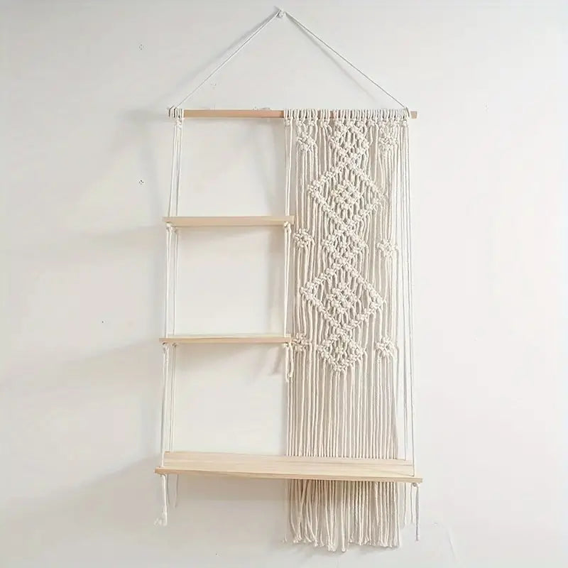 Bohemian Wall Hanging 3 Tier Shelf