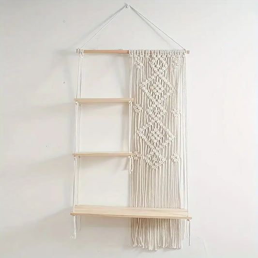 Bohemian Wall Hanging 3 Tier Shelf